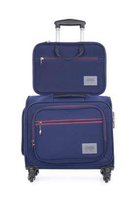 taylor polyester overnighter trolley bag with tsa lock - navy