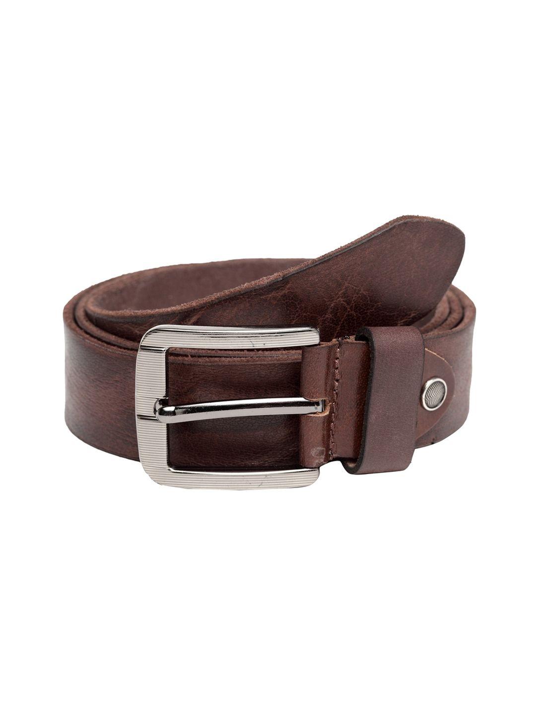 teakwood leathers men brown leather textured belt