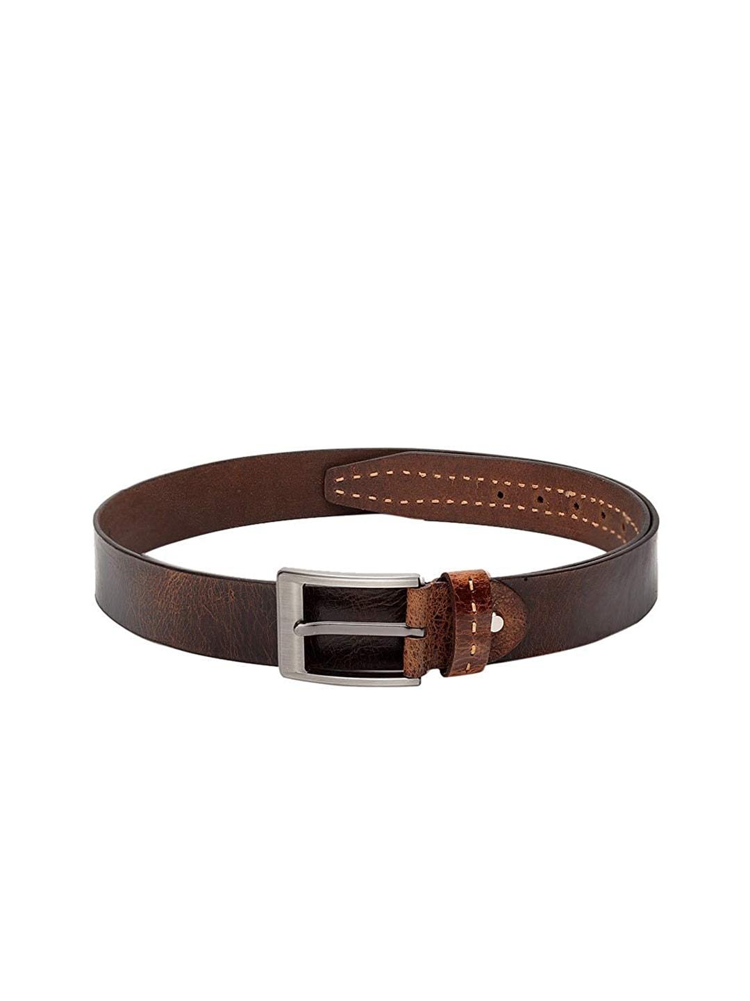 teakwood leathers men brown solid belt