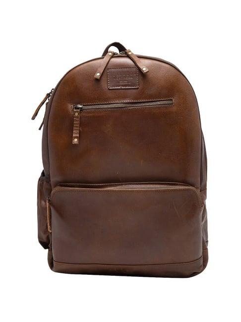 teakwood leathers 20 ltrs brown medium backpack