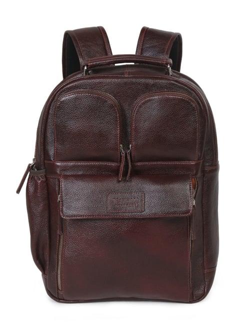 teakwood leathers 23 ltrs brown medium backpack