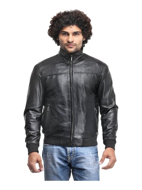 teakwood leathers black comfort fit jacket