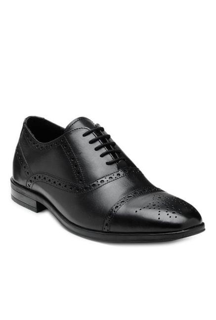 teakwood leathers black oxford shoes