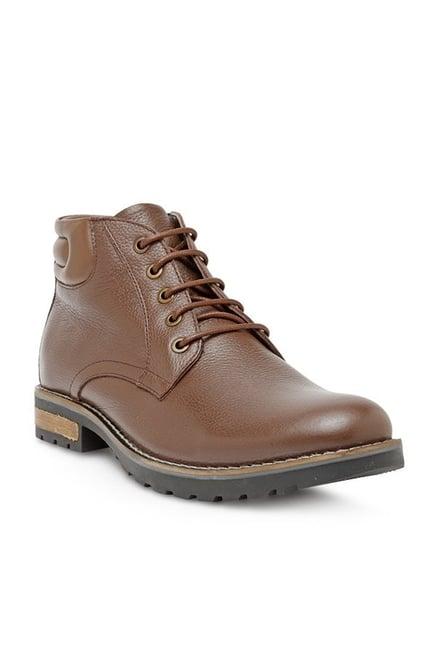 teakwood leathers brown derby boots