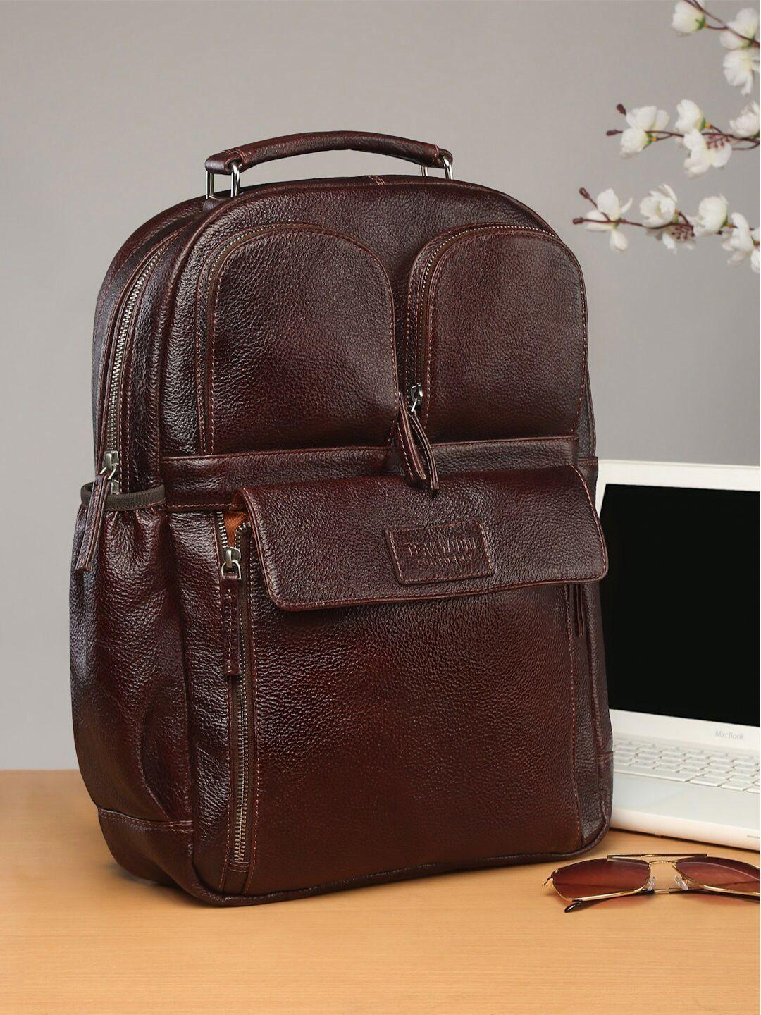teakwood leathers brown leather backpack