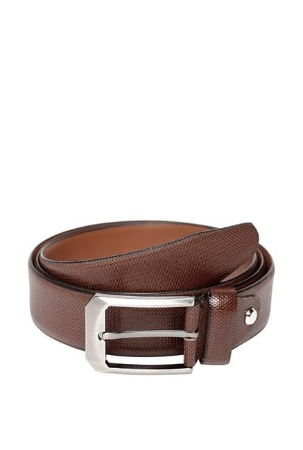 teakwood leathers brown textured leather narrow belt