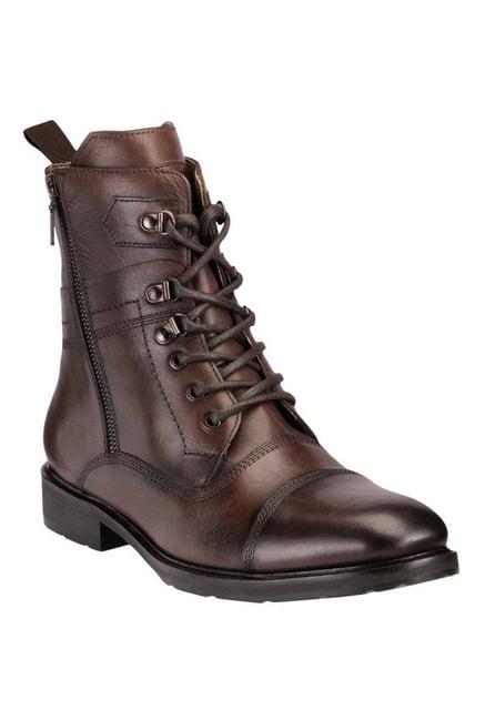 teakwood leathers dark brown casual boots