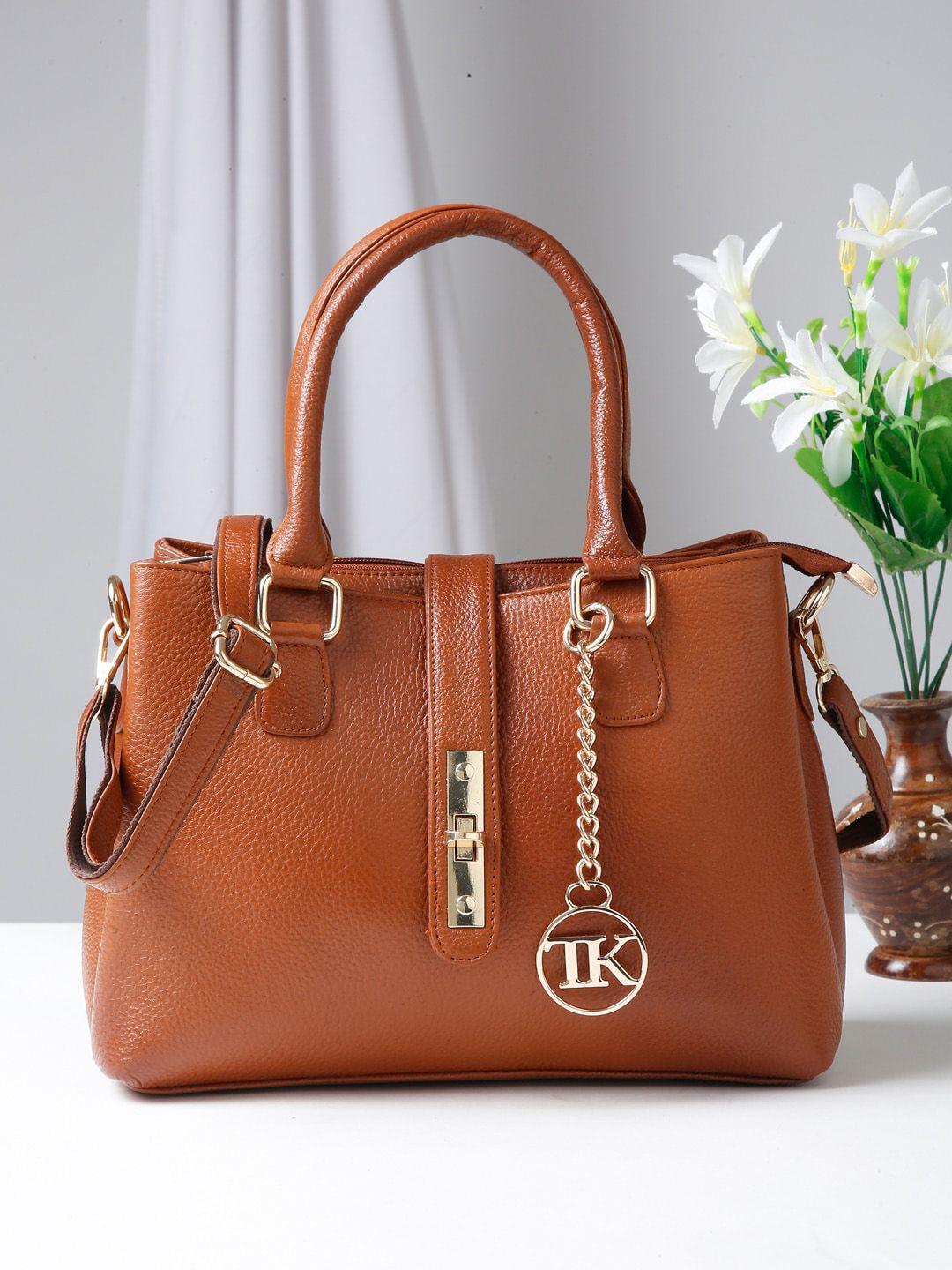 teakwood leathers leather structured handheld bag