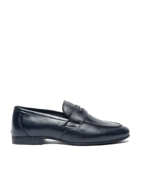 teakwood leathers men's black formal loafers