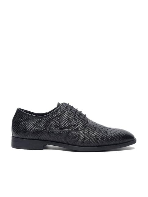 teakwood leathers men's black oxford shoes