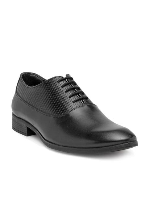 teakwood leathers men's black oxford shoes