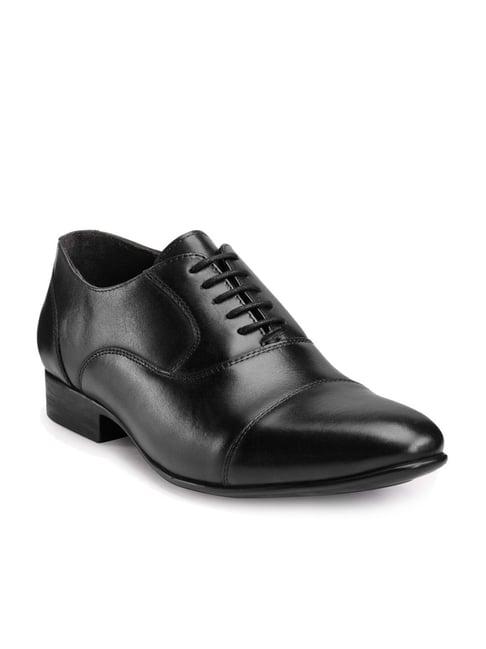 teakwood leathers men's black oxford shoes