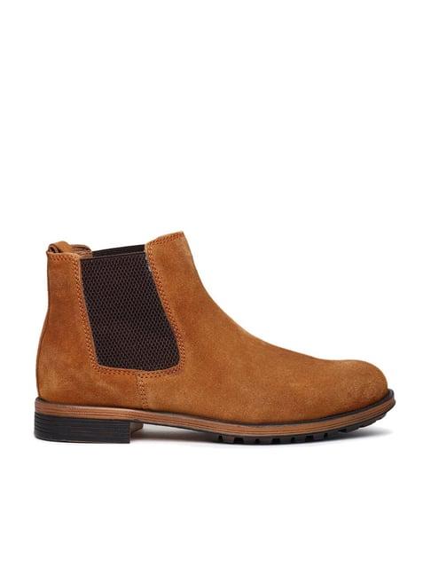 teakwood leathers men's brown chelsea boots