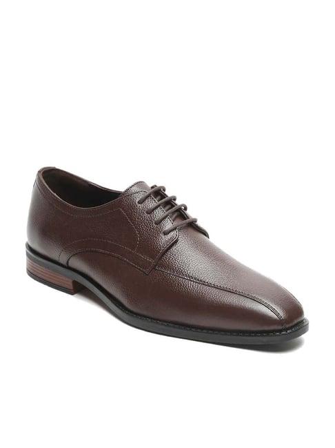 teakwood leathers men's brown derby shoes