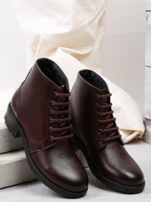 teakwood leathers men's cherry derby boots