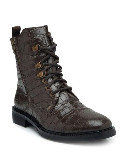 teakwood leathers men's dark brown casual boots