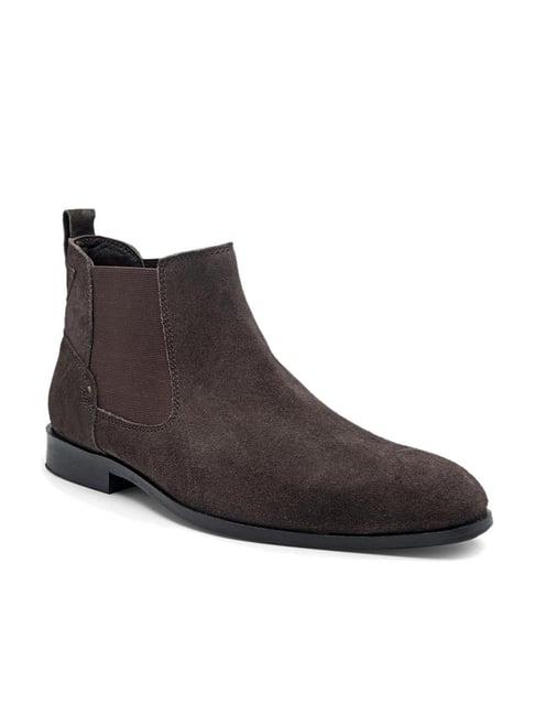 teakwood leathers men'sbrown chelsea boots