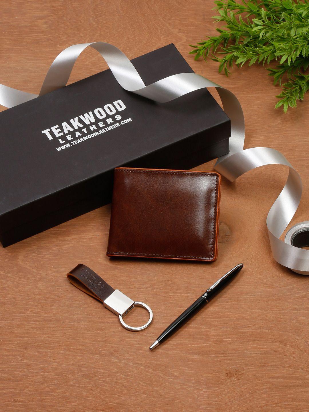 teakwood leathers men accessory gift set