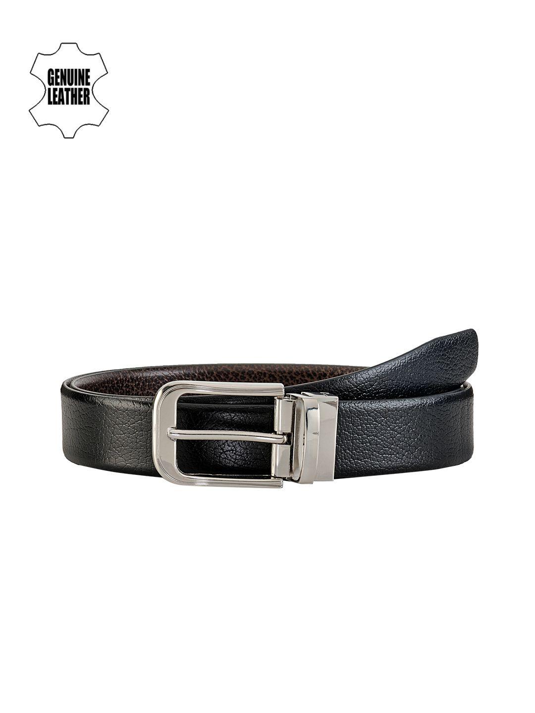 teakwood leathers men black & brown reversible genuine leather belt