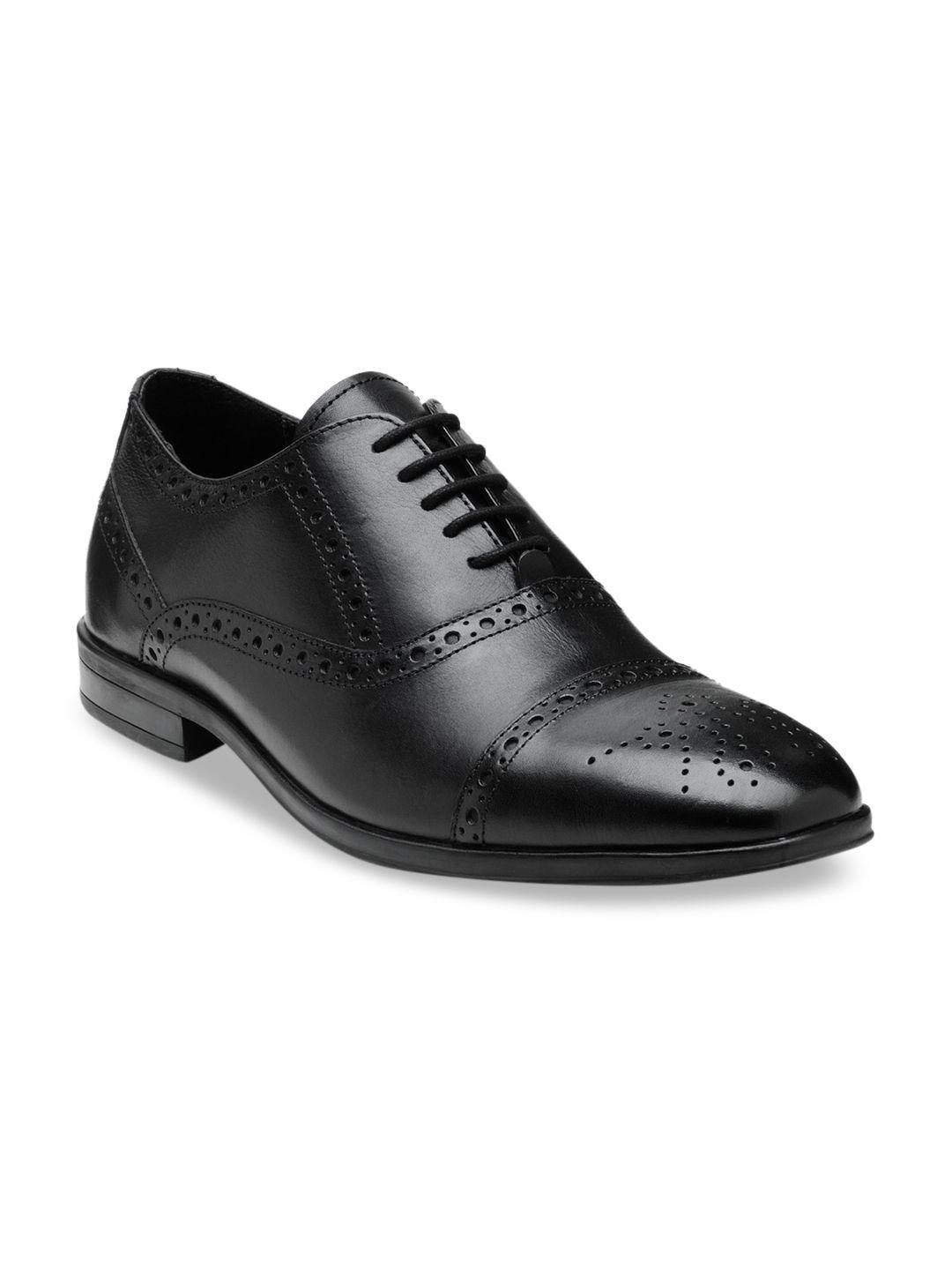 teakwood leathers men black leather formal oxford shoes