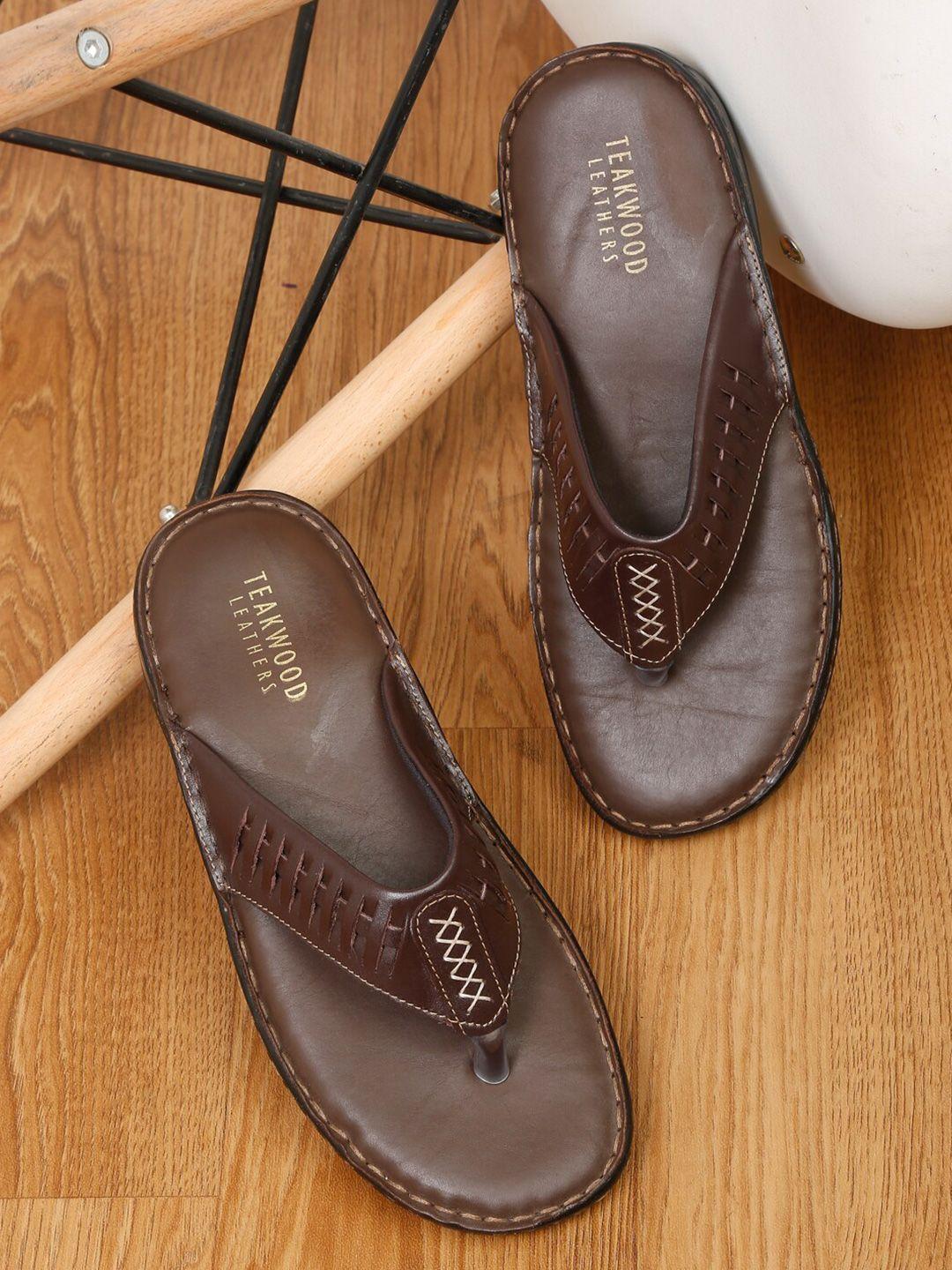 teakwood leathers men brown leather comfort sandals