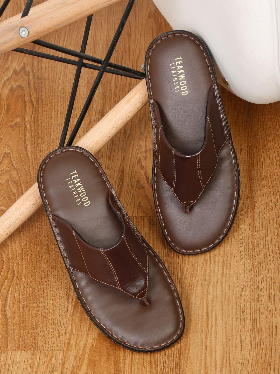 teakwood leathers men brown leather comfort sandals