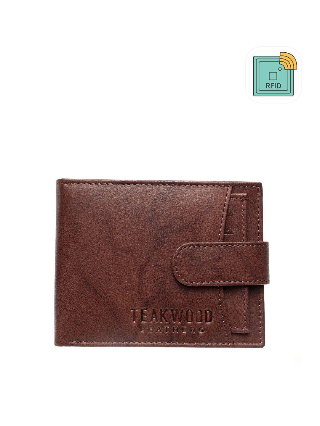 teakwood leathers men brown solid genuine leather wallet