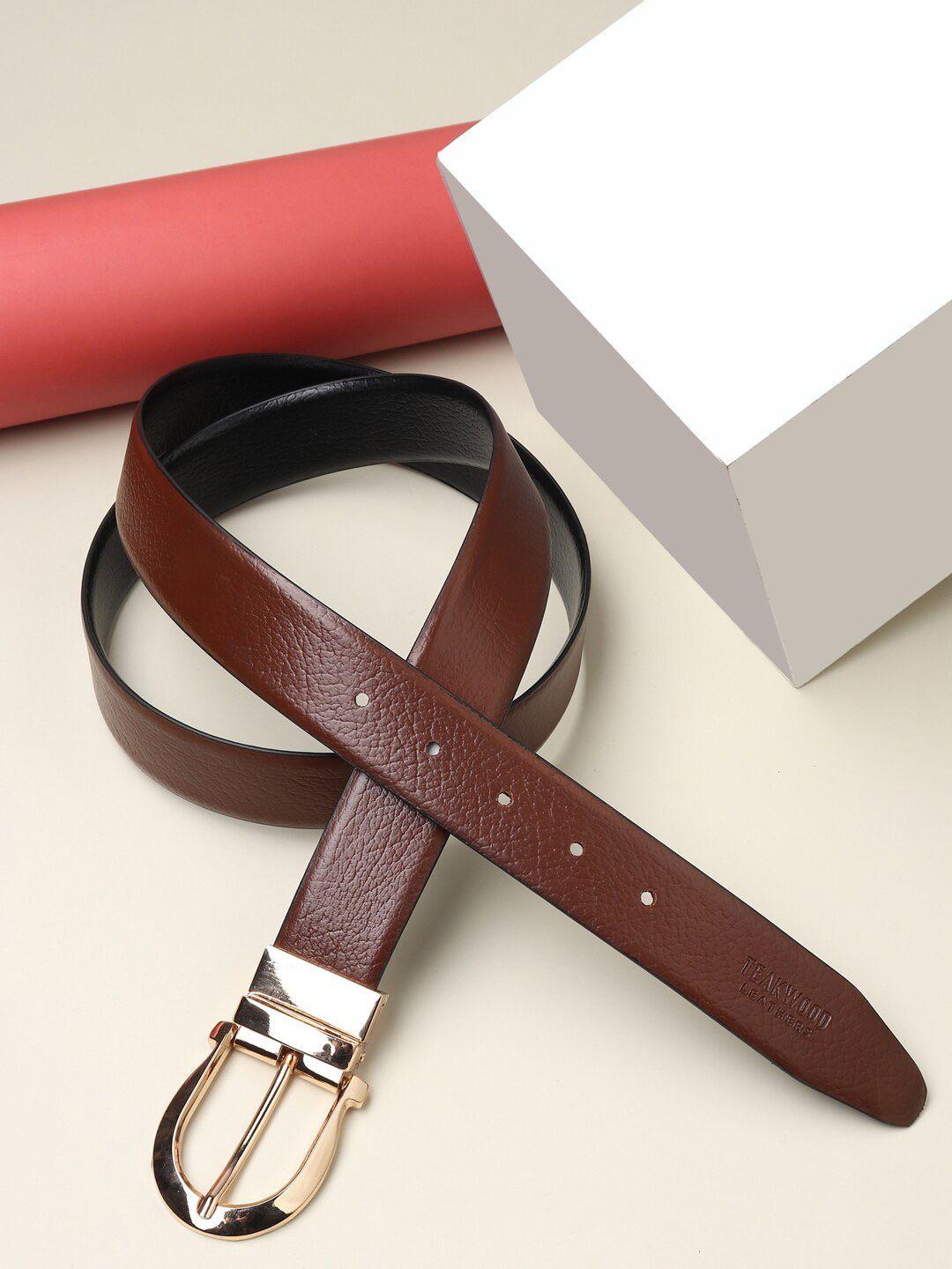 teakwood leathers men brown textured leather formal belt