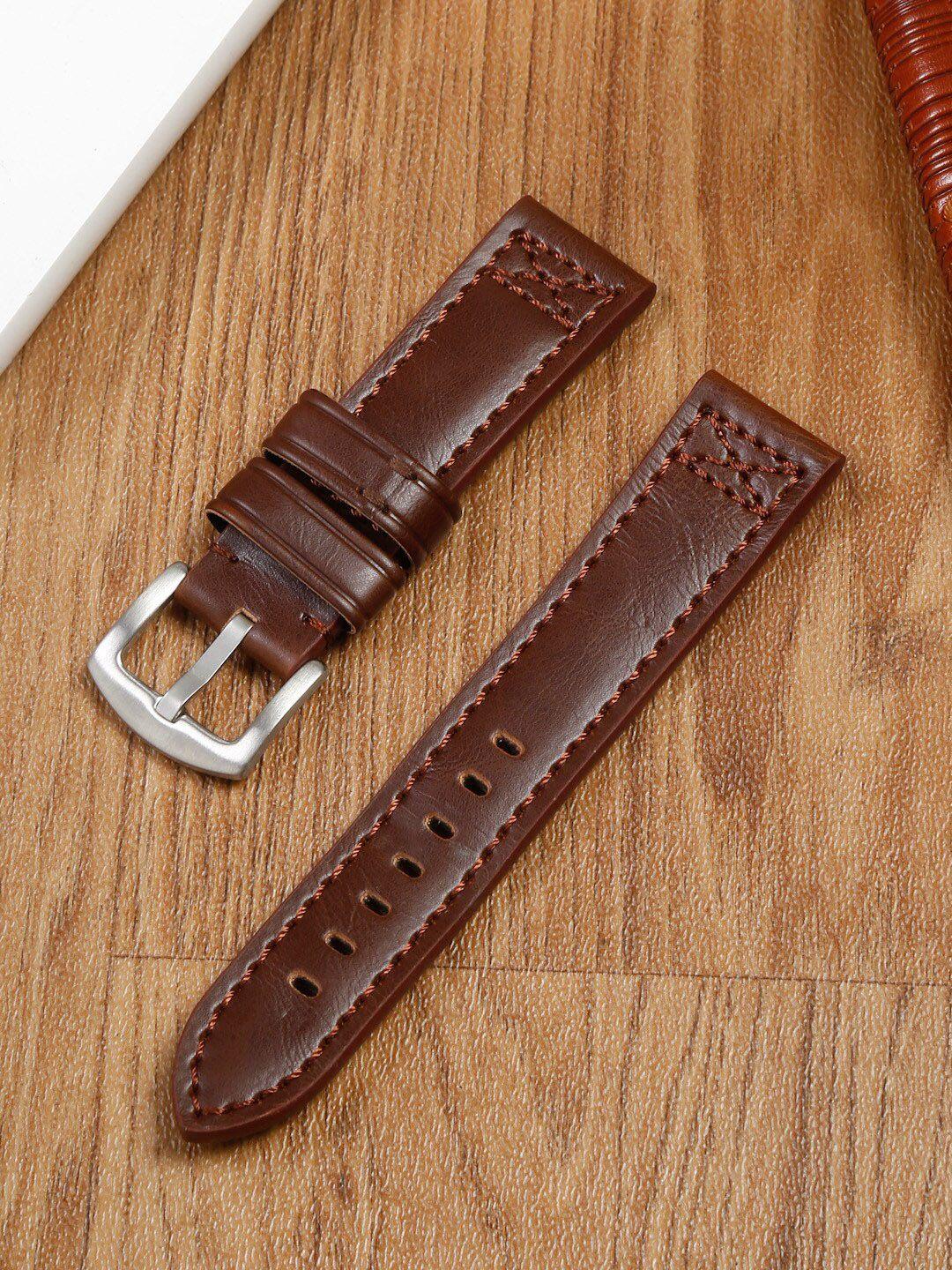 teakwood leathers men flexible lightweight leather watch strap