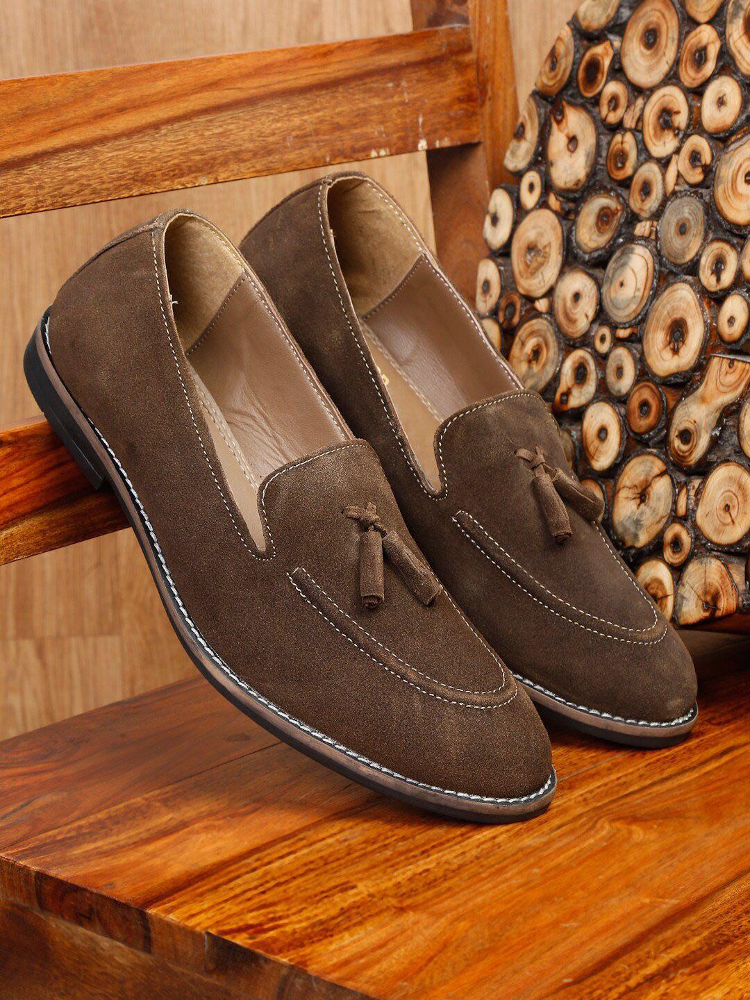 teakwood leathers men suede lightweight tassel loafers