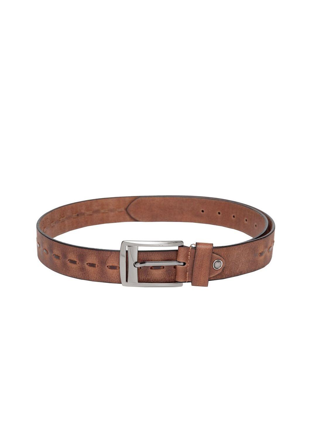 teakwood leathers men tan textured leather belt