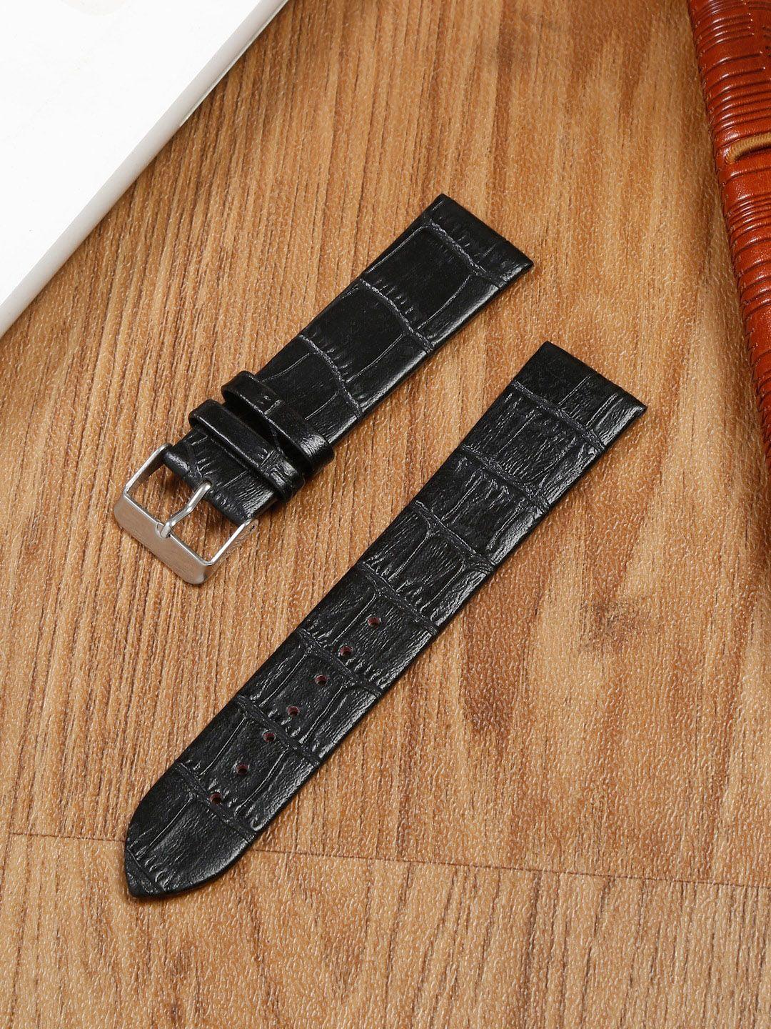 teakwood leathers men textured leather watch strap