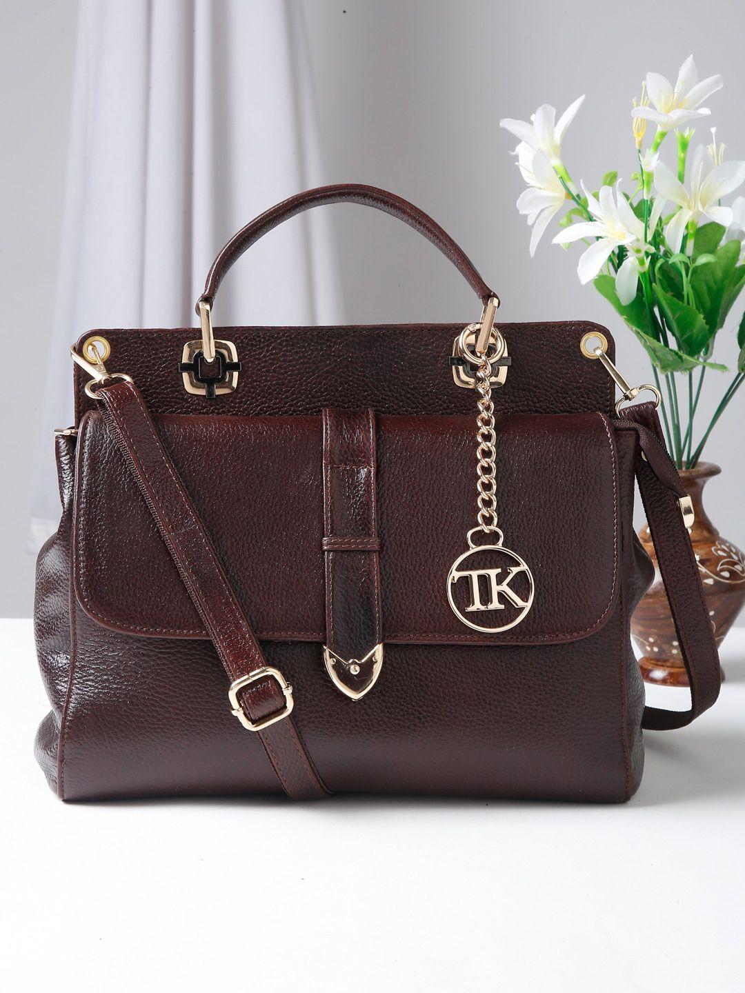teakwood leathers textured leather structured handheld bag