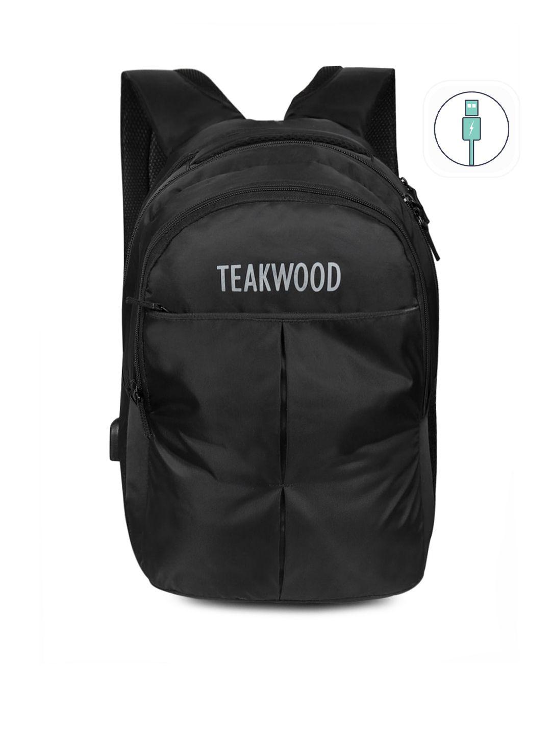 teakwood leathers unisex black backpacks