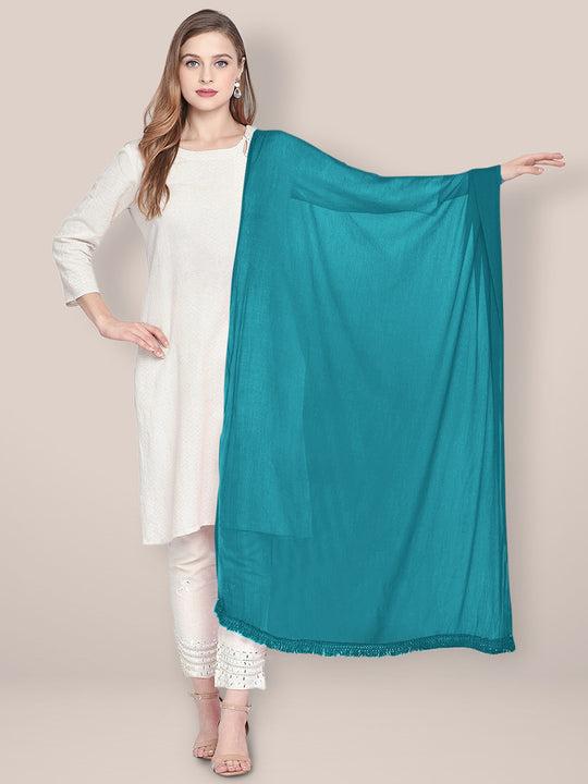 teal blue chiffon dupatta