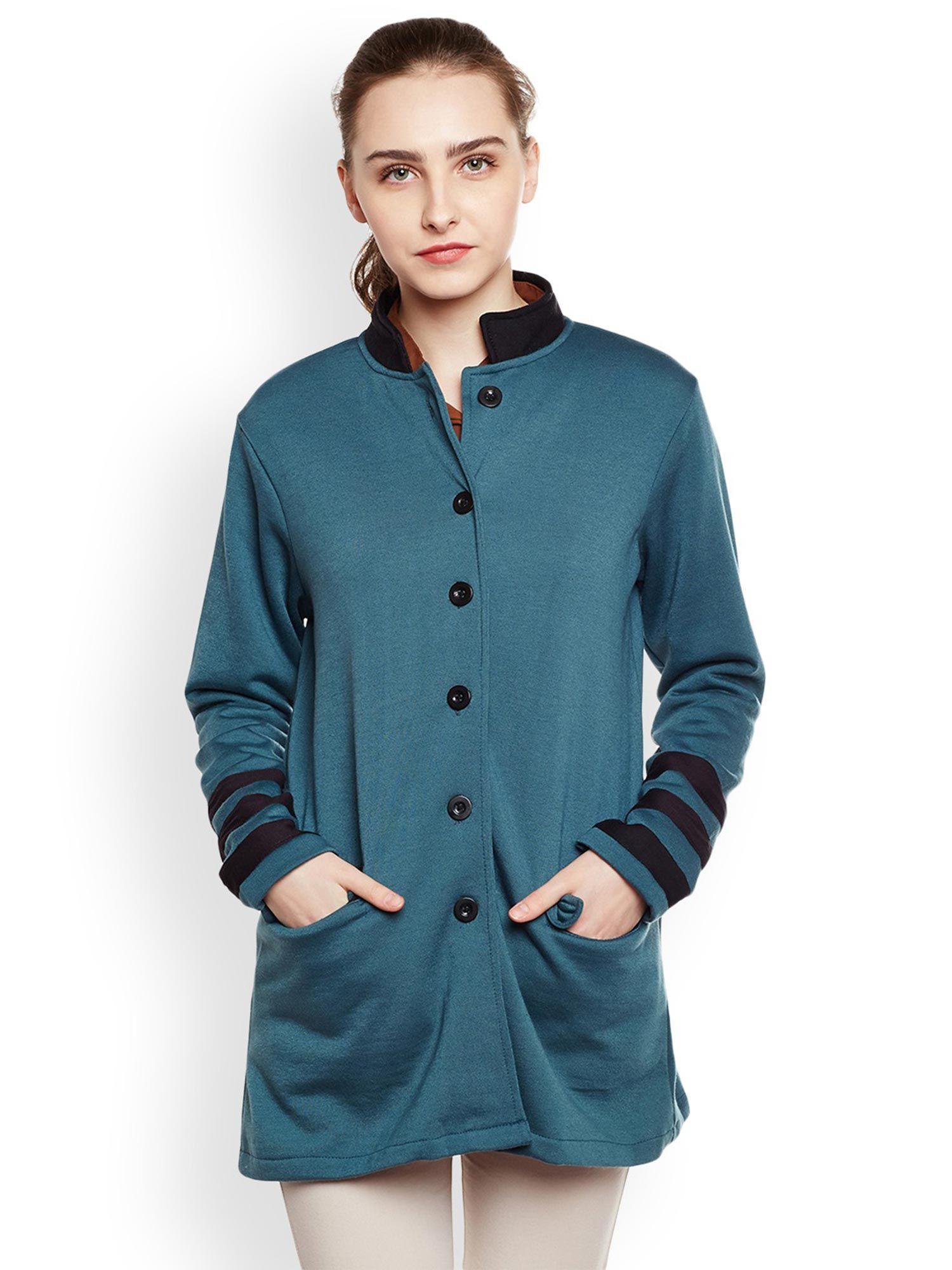 teal coat