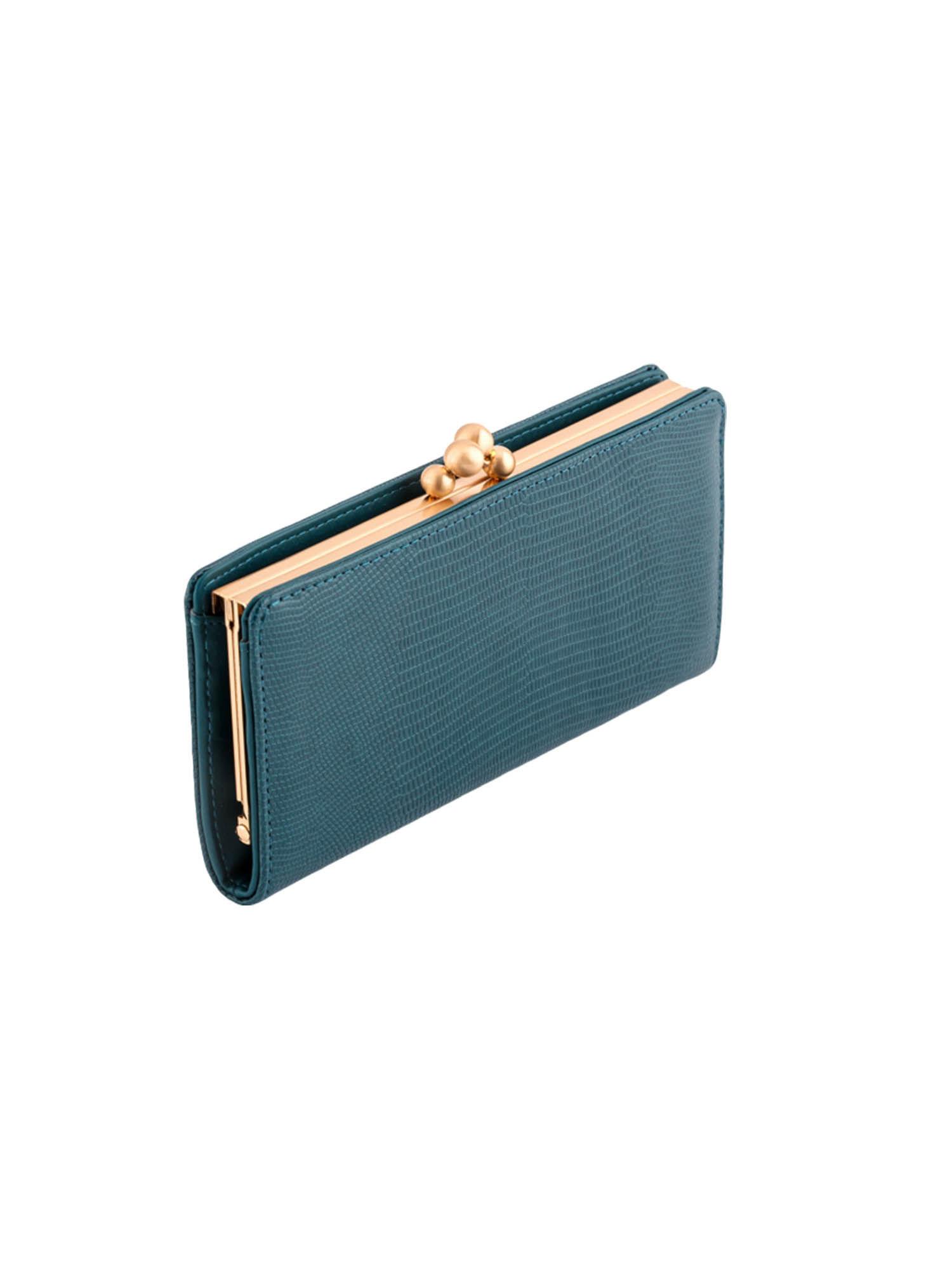 teal large wallet from the cassandra