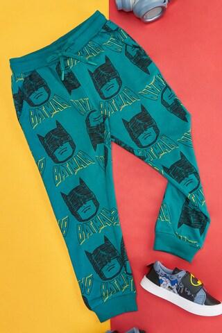 teal print full length  casual boys jogger fit  track pants