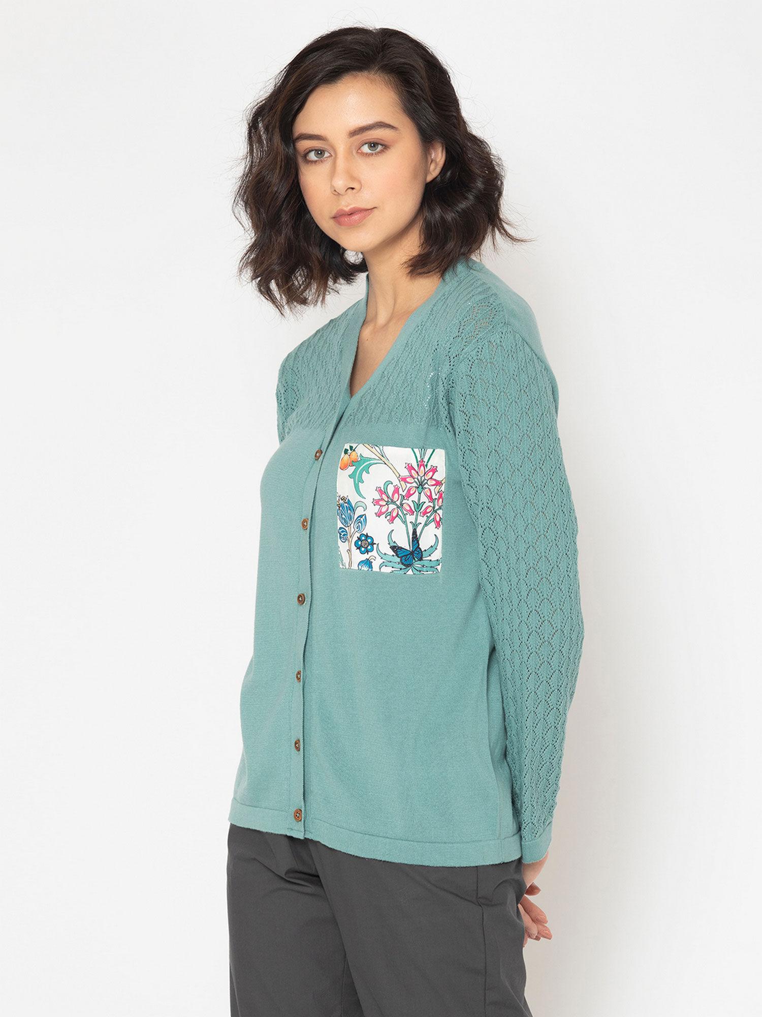 teal sierra cardigan