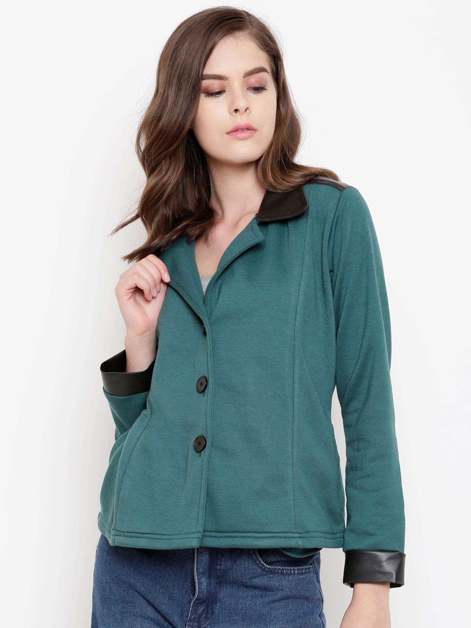 teal solid coat