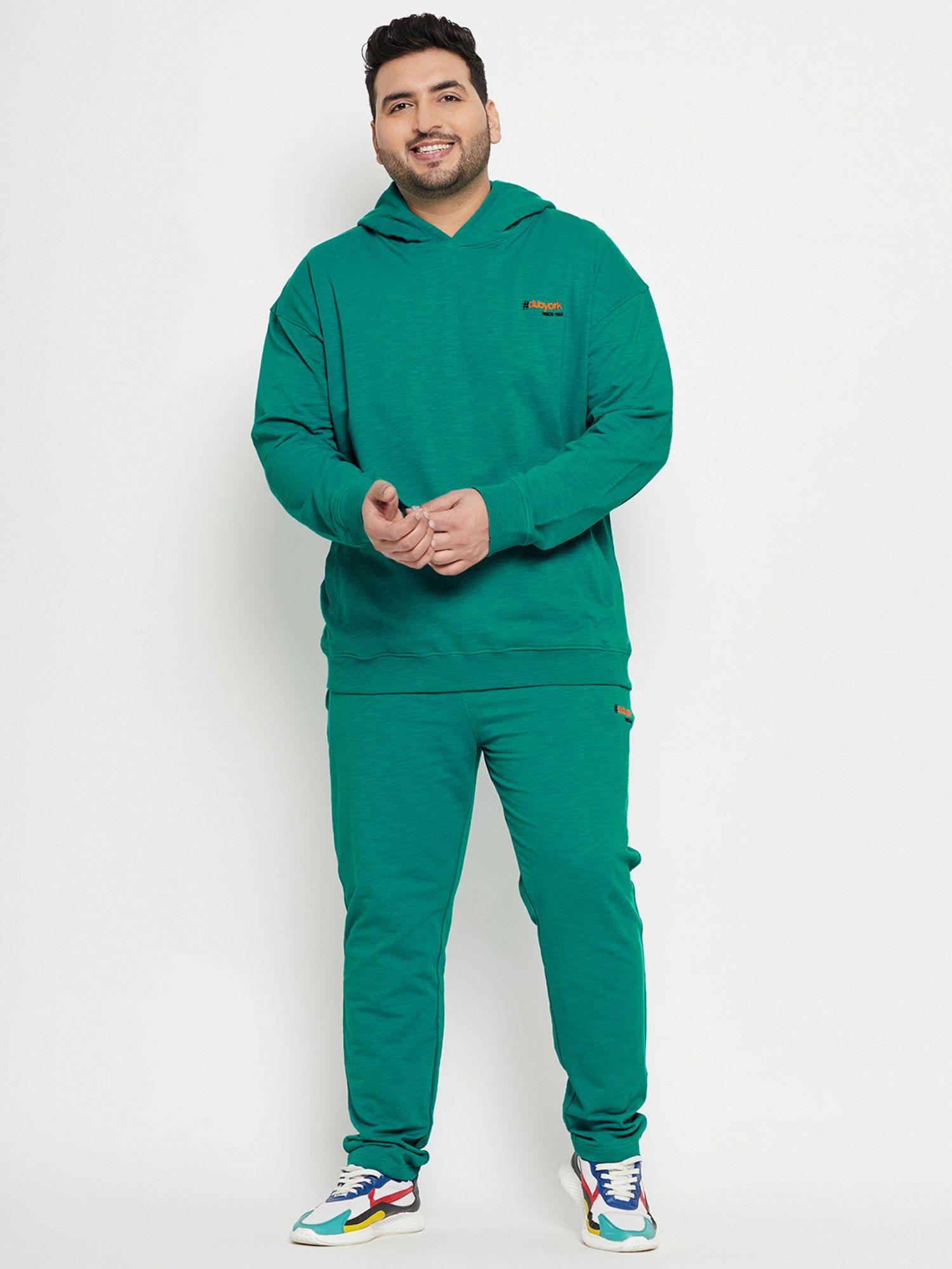 teal solid plus size hoodie