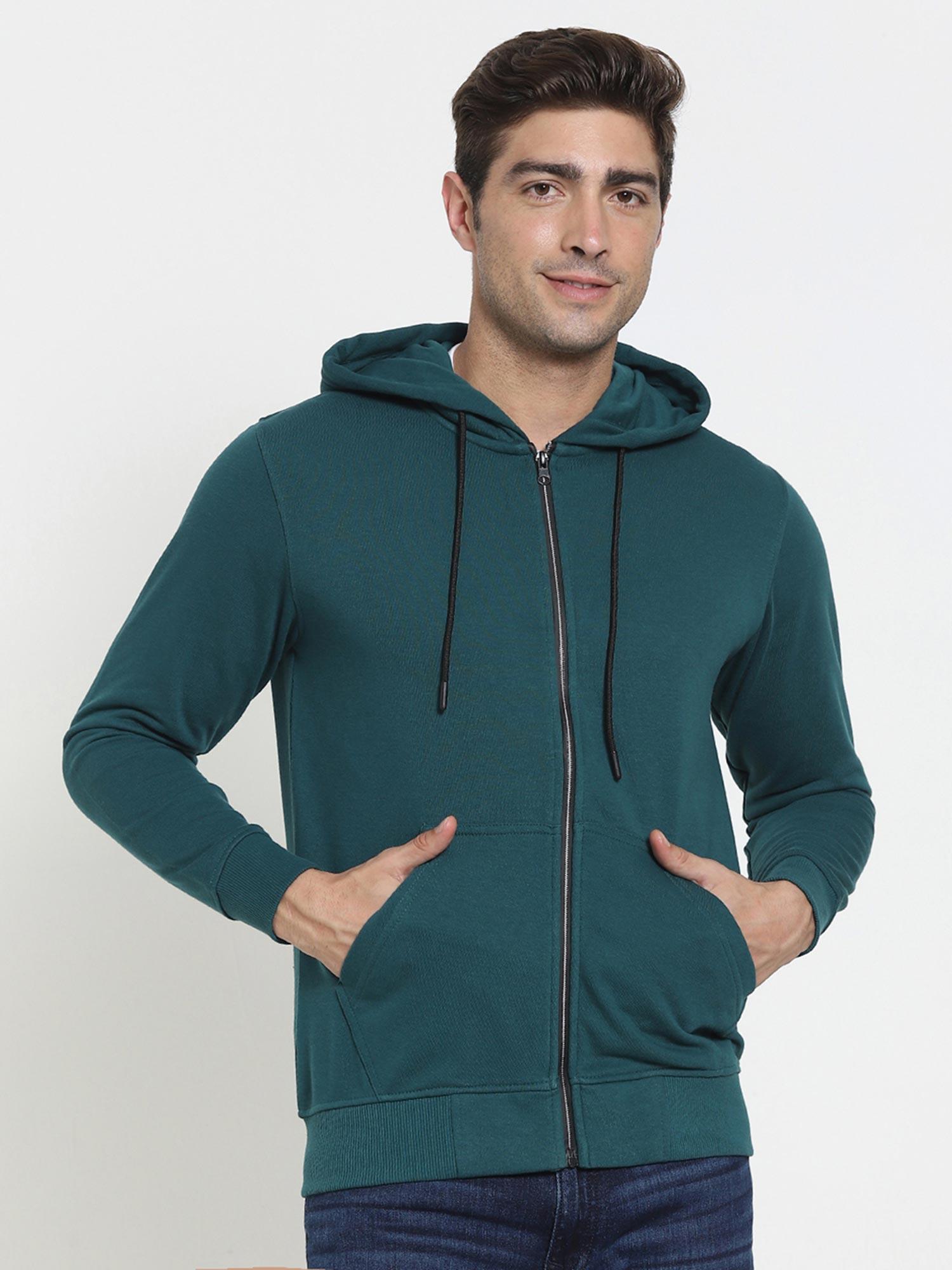 teal solid sweatshirt