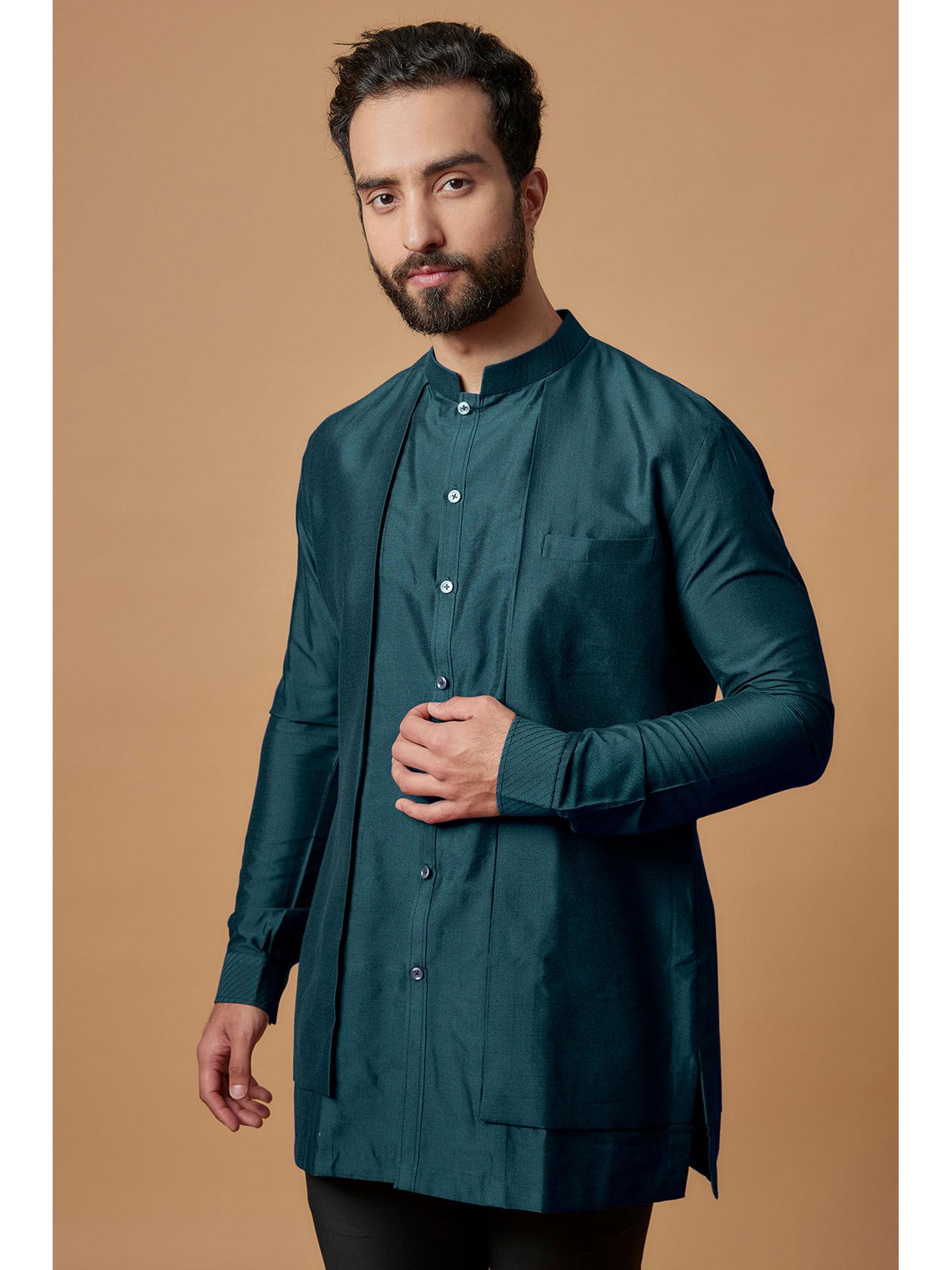 teal zahir shirt kurta