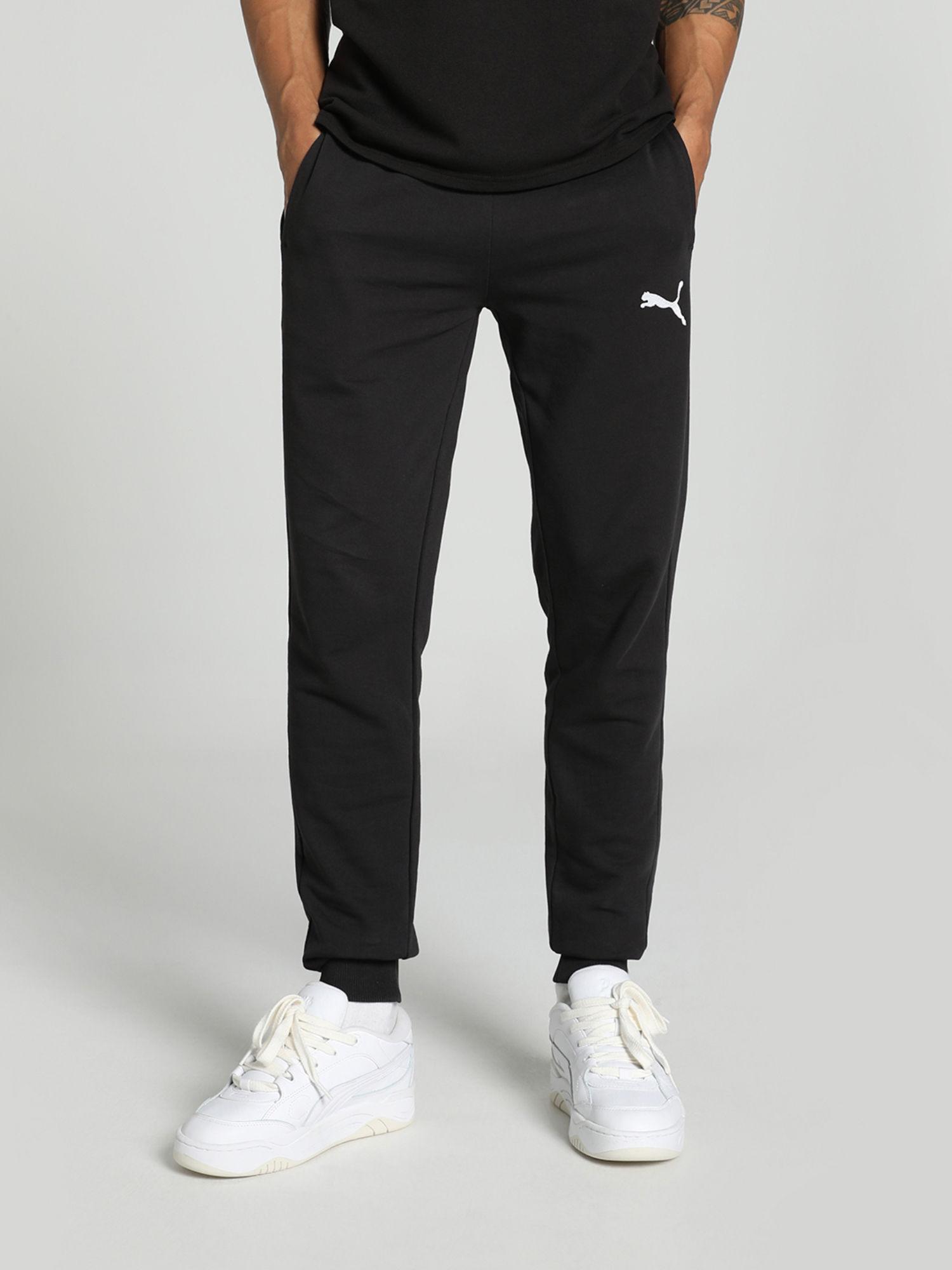 team goal casuals mens black joggers