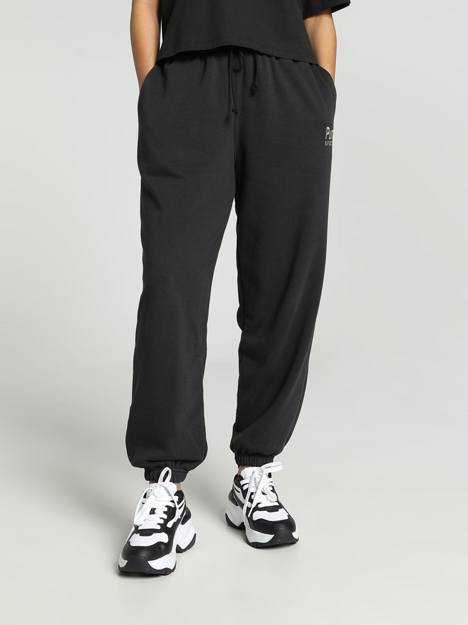 team relaxed womens black sweatpants