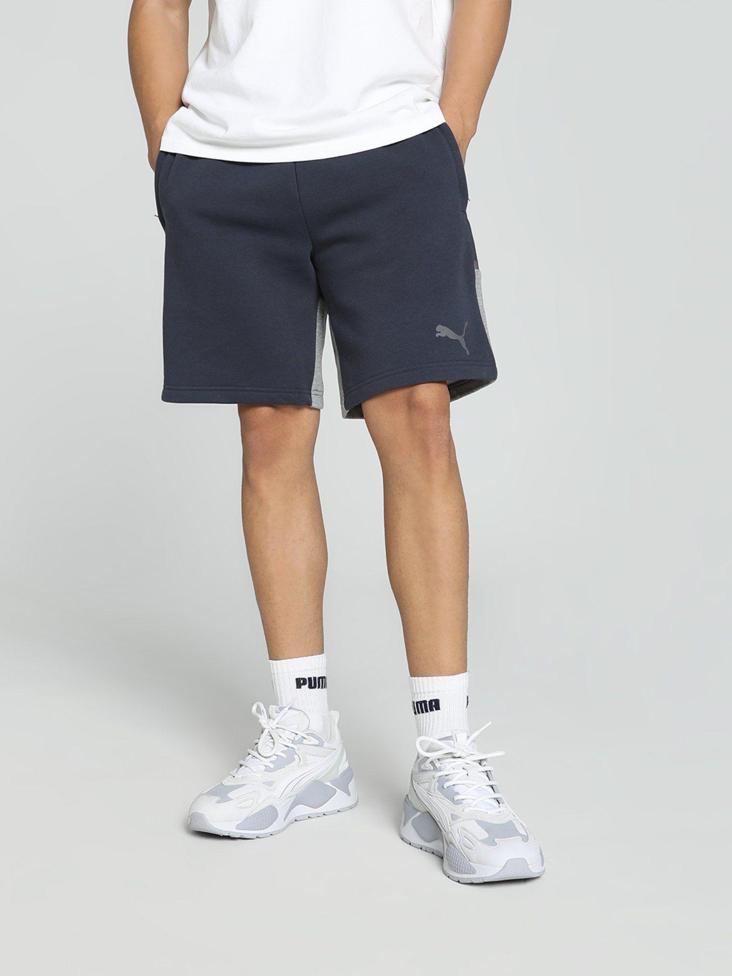 teamcup casuals men navy blue shorts
