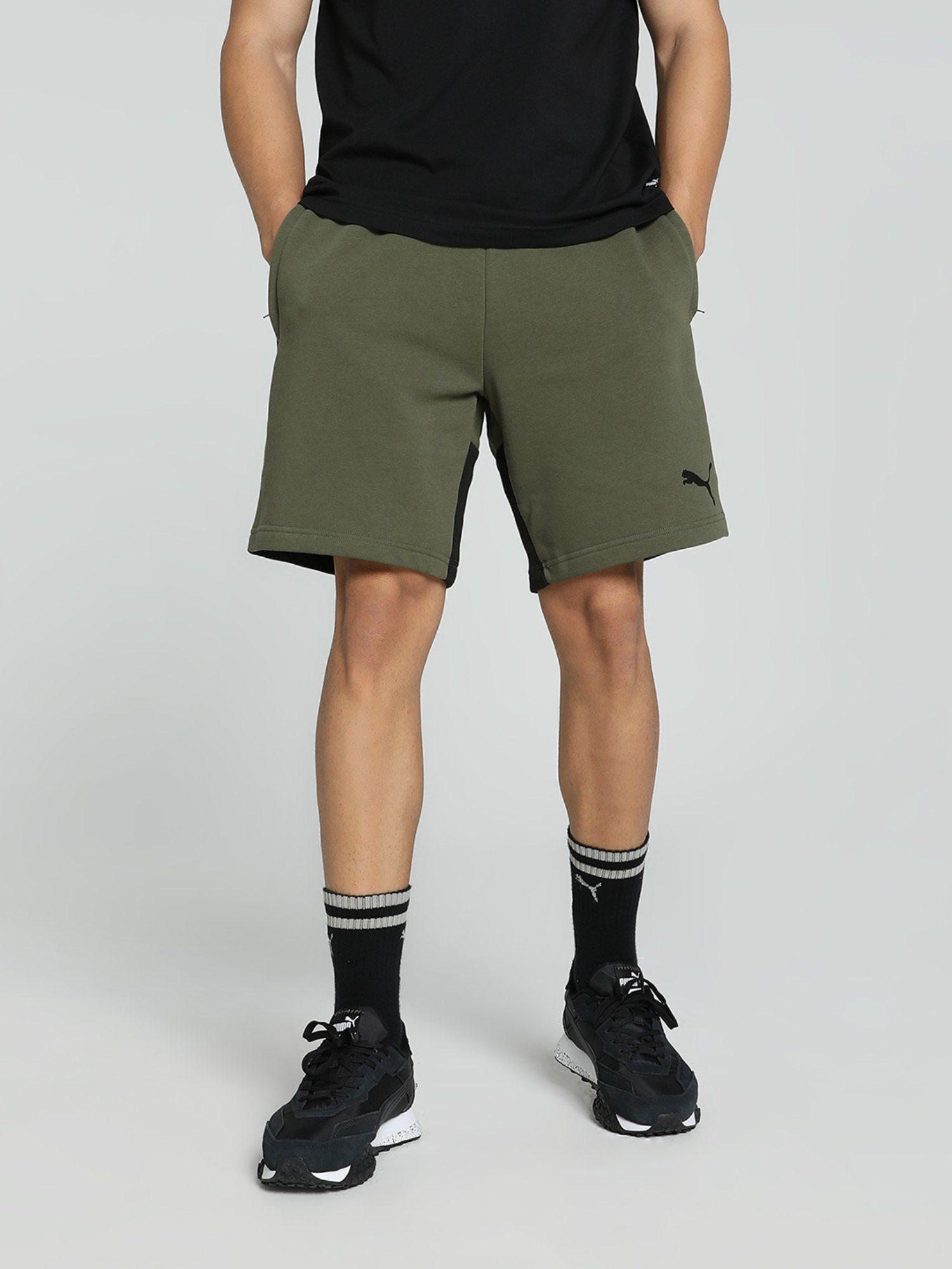 teamcup casuals men green shorts
