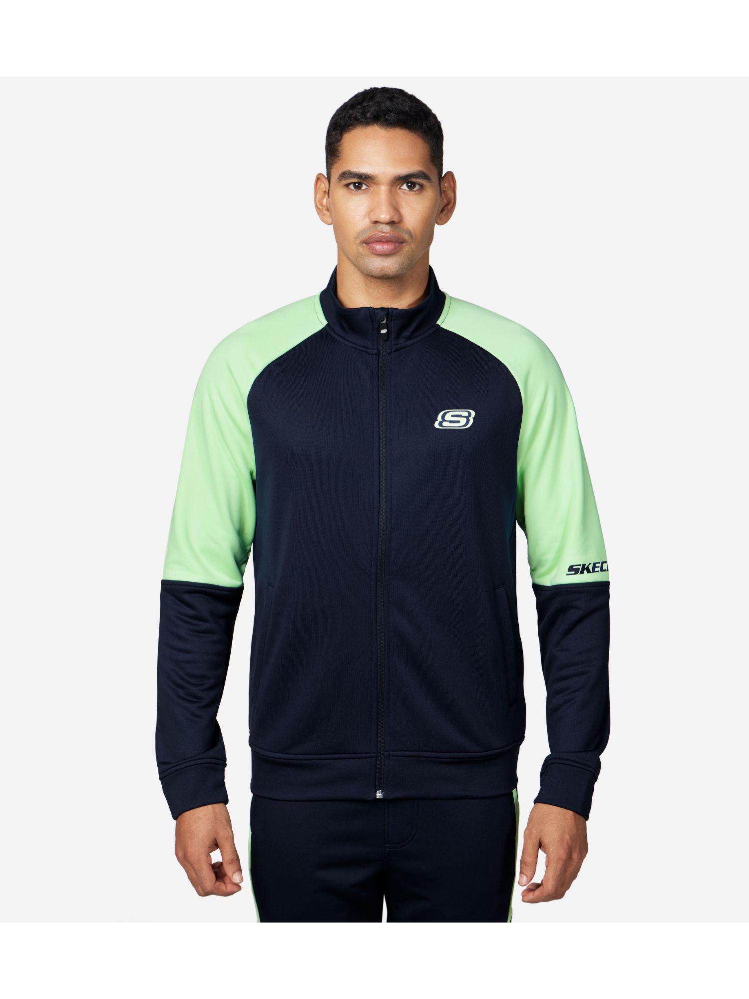 tech fz jacket navy blue & green