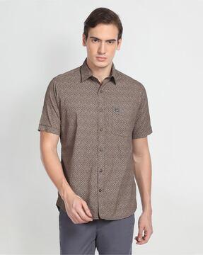techno soft cotton printed casual shirt