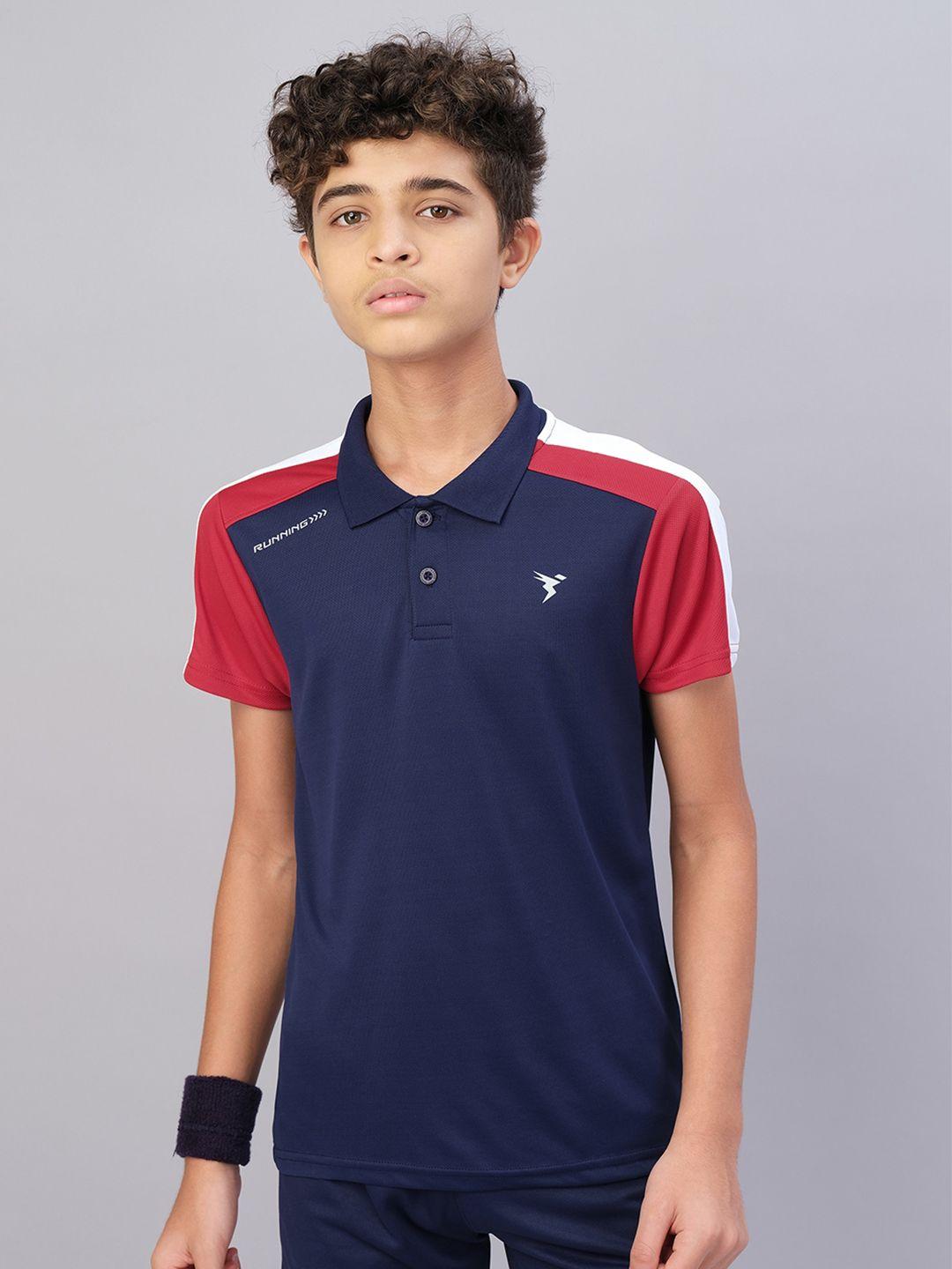 technosport boys active polo collar t-shirt